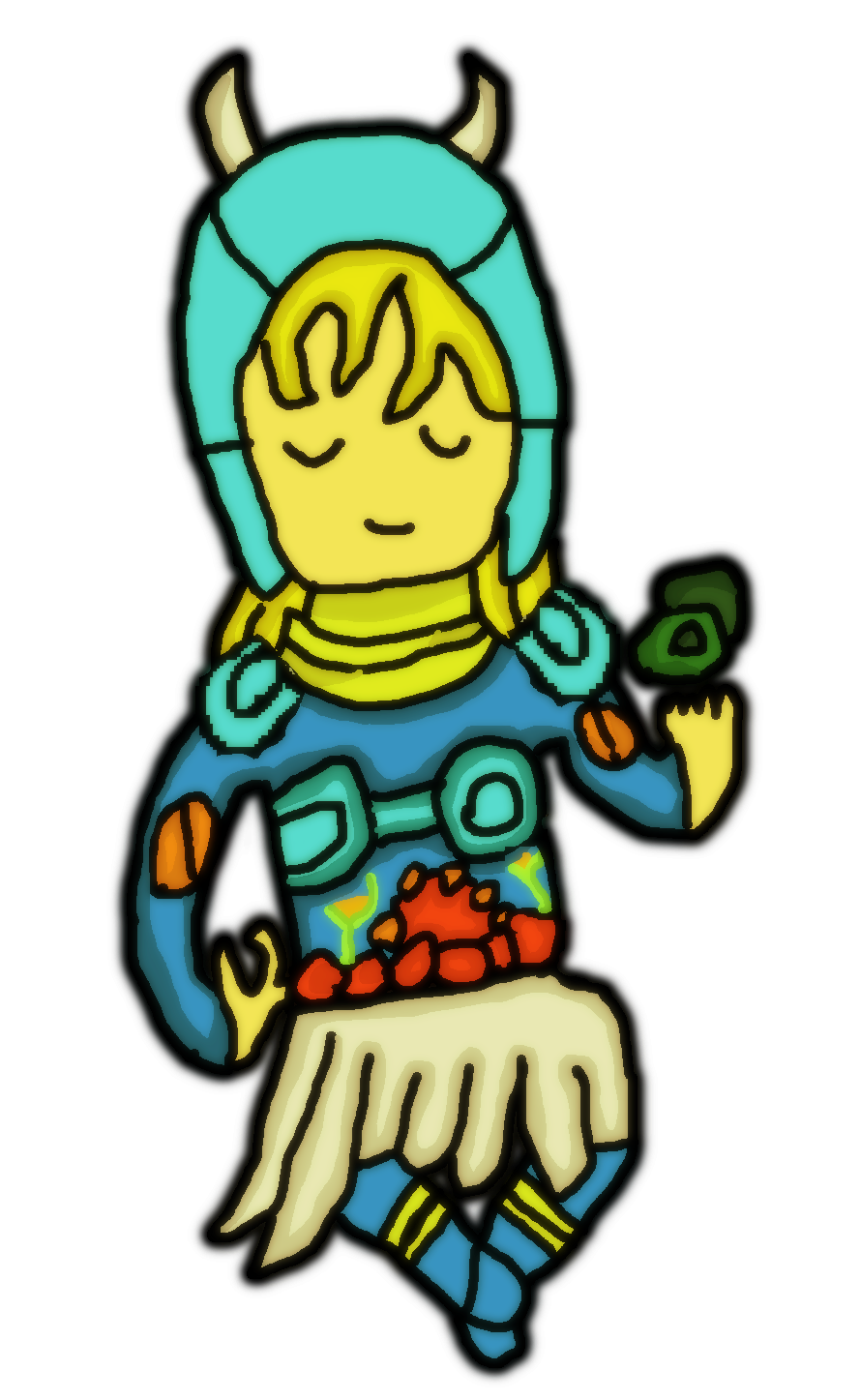 Picture from the female monk Satva meditate